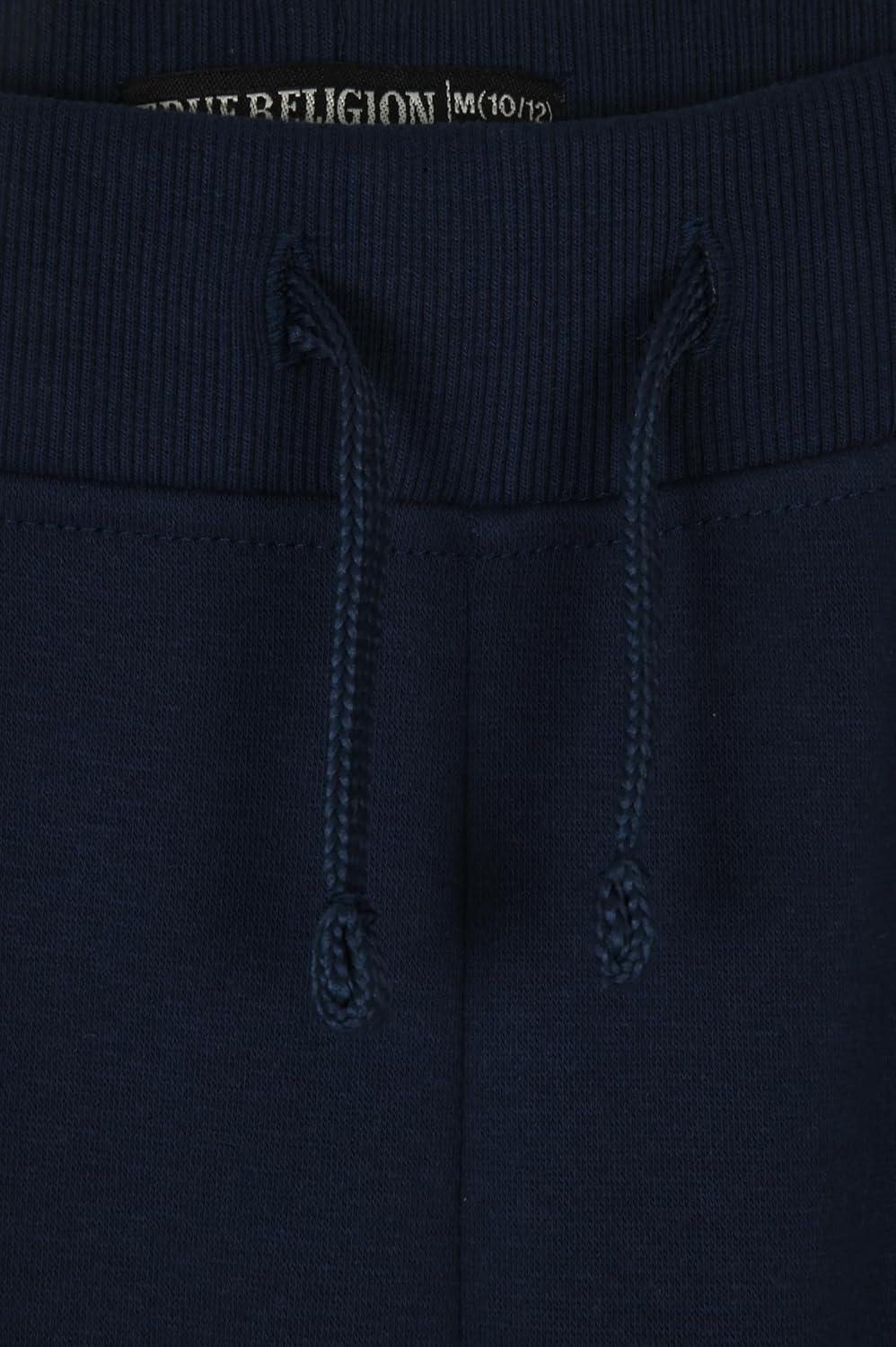 imageTrue Religion Boys 2 Pack Fleece Sweatpants Stylish ampamp Comfortable Jogger Pants Set for Active KidsNavyfog