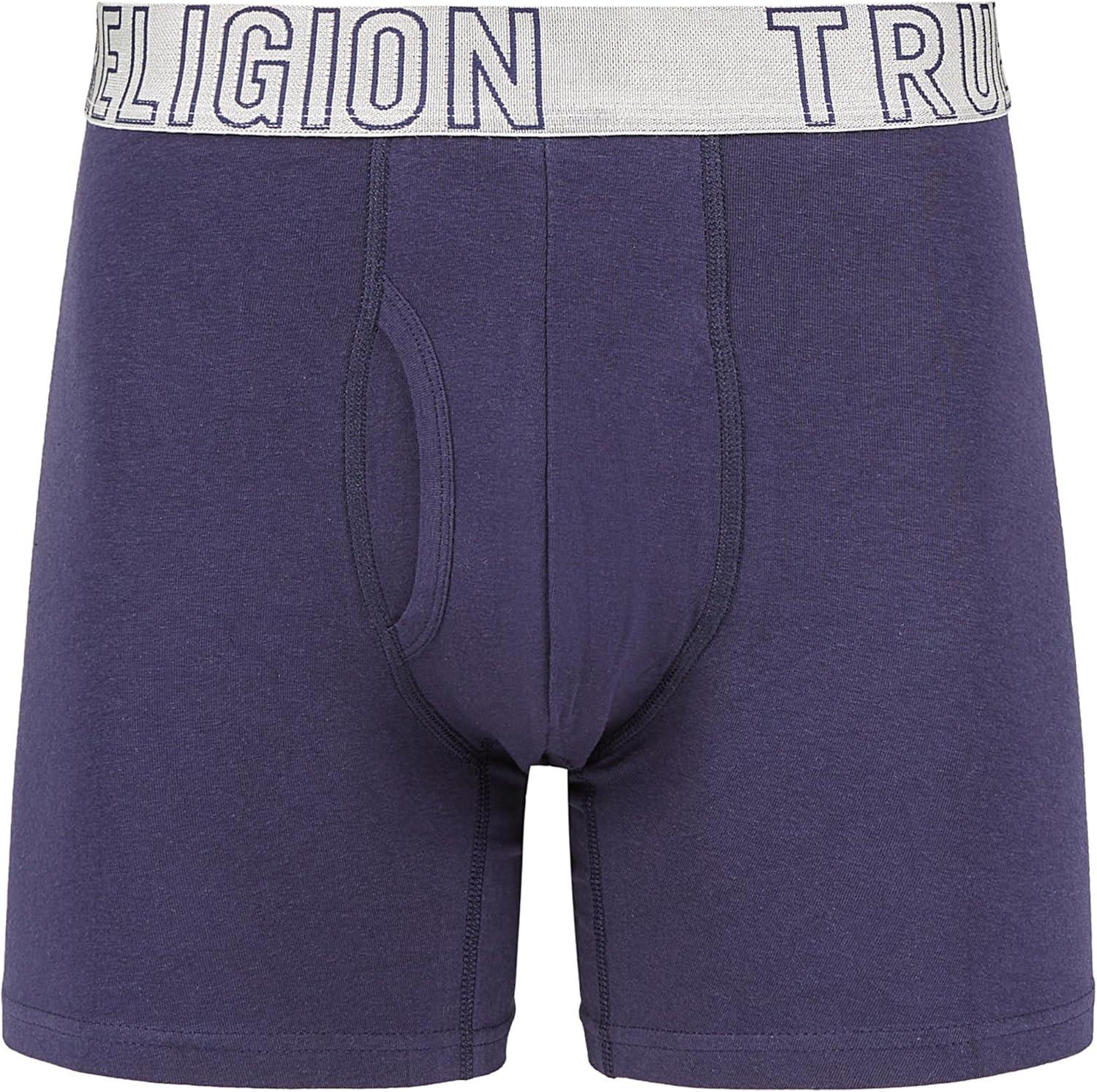 imageTrue Religion Cotton Stretch Mens Boxer Briefs Mens Underwear Pack of 5NavyGreySilver