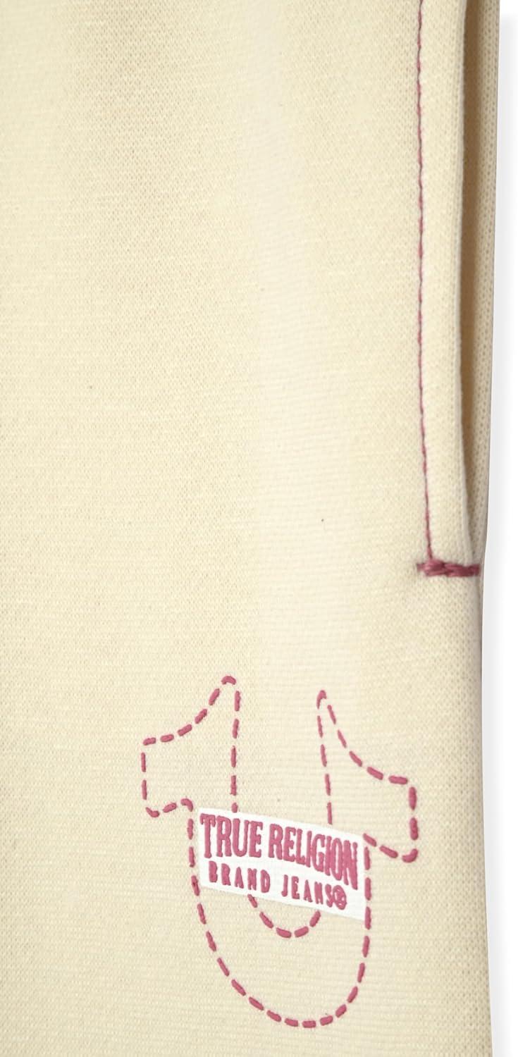 imageTrue Religion Girls 2 Piece Fleece Hooded Jogger Set ZipFront Hoodie ampamp Sweatpants OutfitWinter White