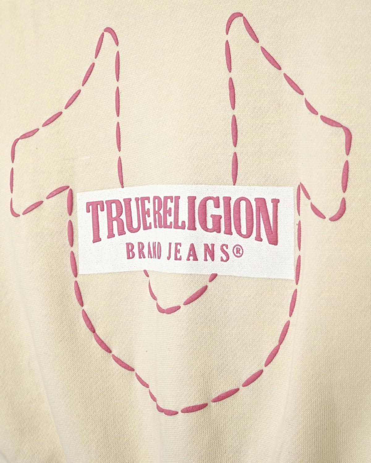 imageTrue Religion Girls 2 Piece Fleece Hooded Jogger Set ZipFront Hoodie ampamp Sweatpants OutfitWinter White