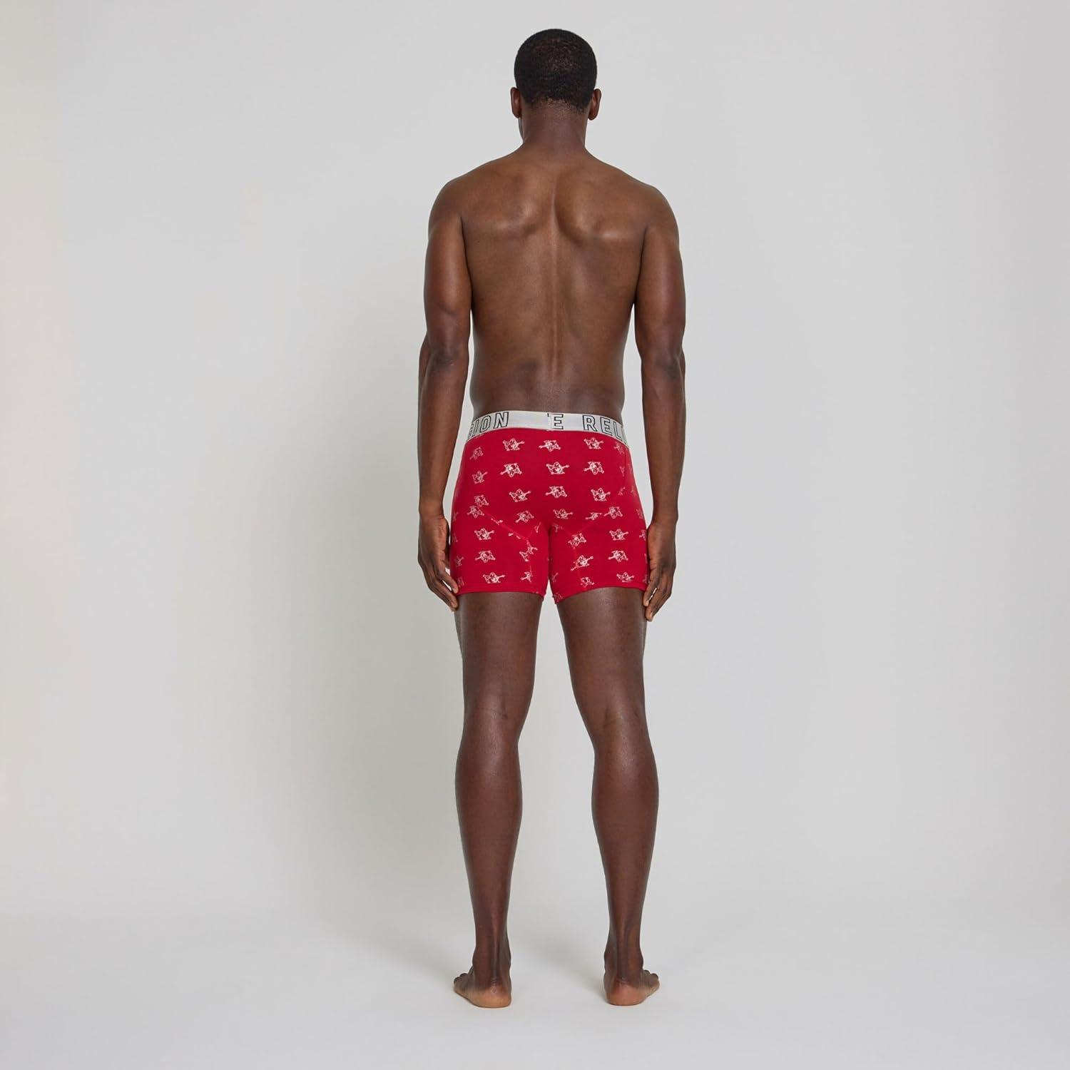 imageTrue Religion Mens Boxer Briefs Cotton Stretch Underwear for Men Pack of 4Red