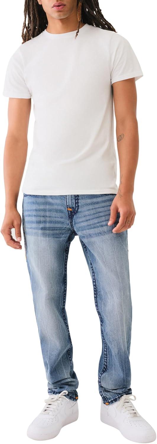 imageTrue Religion Mens Rocco Super T 12quot Flap with 32quot InseamCalico Medium Wash