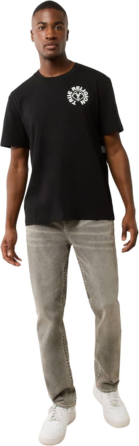 imageTrue Religion Mens Short Sleeve Buddha Face Tee Casual Graphic TShirtJet Black