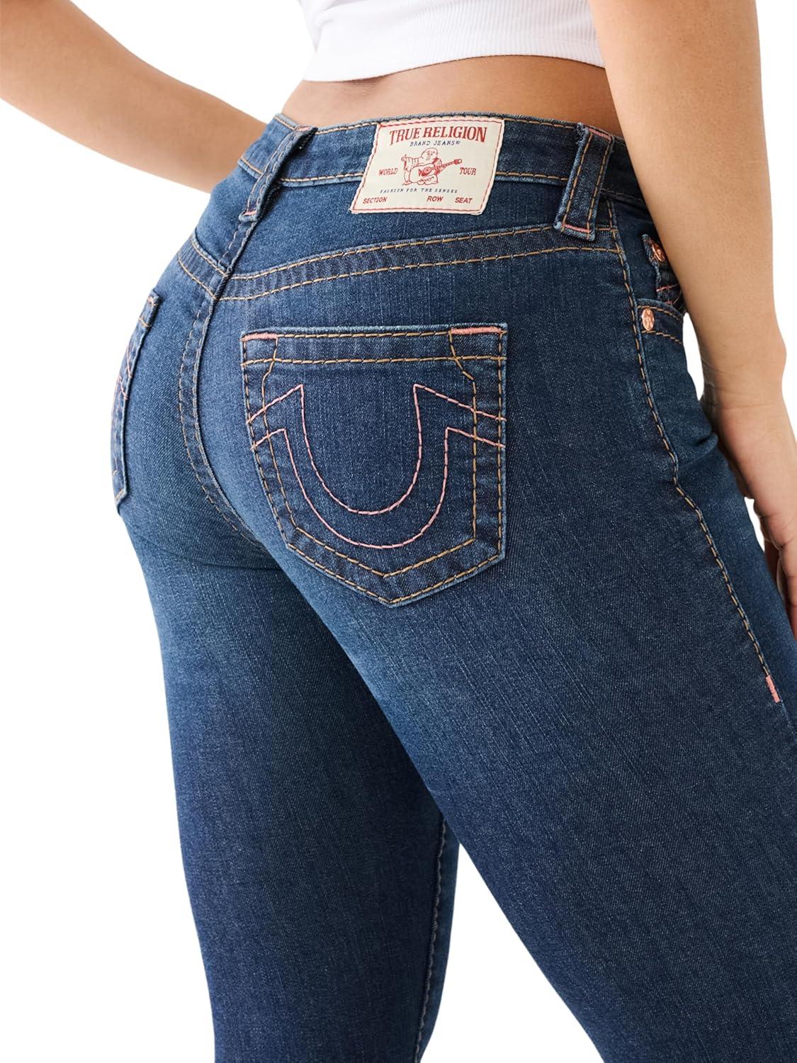 imageTrue Religion Womens Jennie Big T Midrise JeanOndine Wash