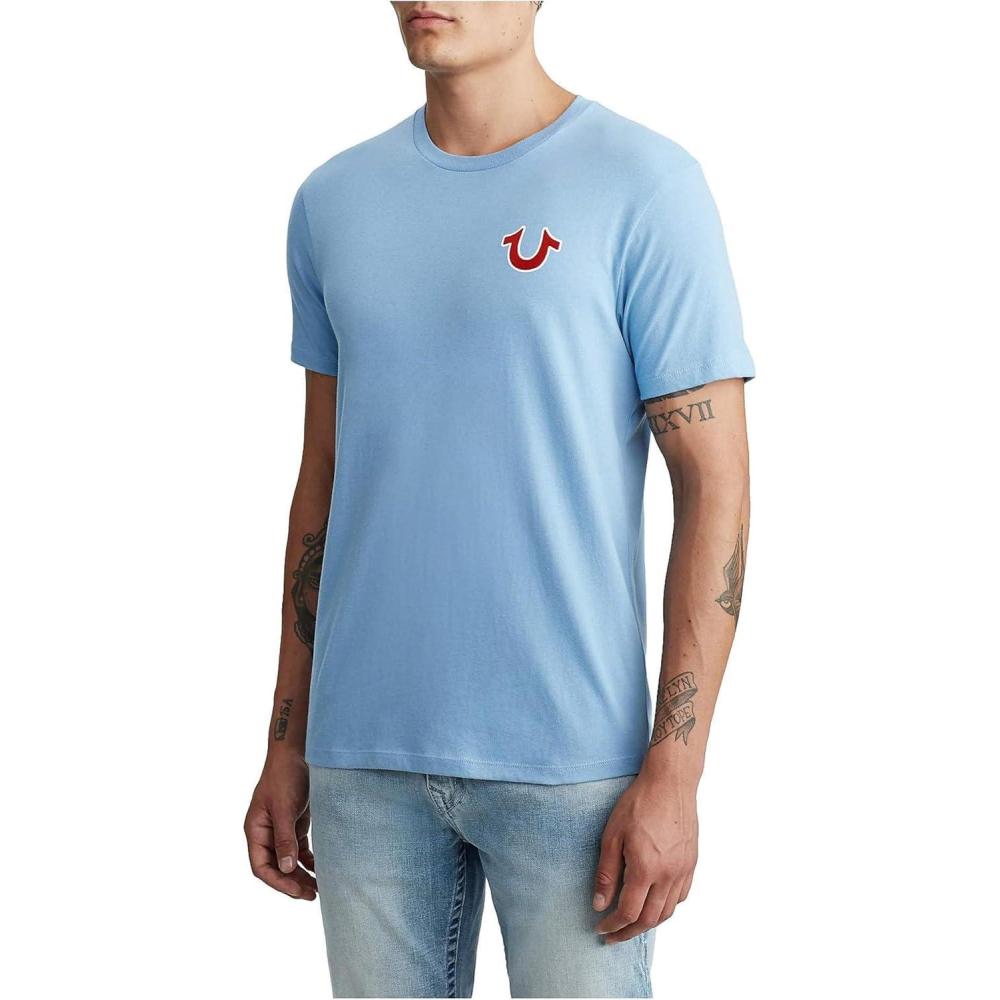 imageMade from 100 Cotton This Mens tShirt Offers Premium Construction and Lasting DurabilityOasis Blue