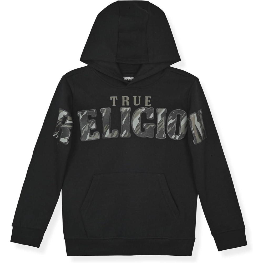 imageTrue Religion Boys Fleece Hoodies  Premium Zip Front ampamp Pullover Sweatshirts Stylish Design ampamp ComfortBlack Camo