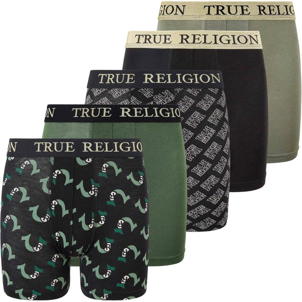 imageTrue Religion Boys Underwear 5 Pack Boxer Briefs for Boys 618 Durable Stretch Breathable Moisture WickingMulti 4