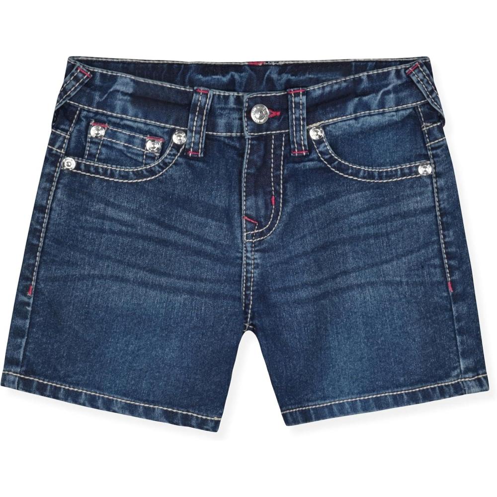 imageTrue Religion Girls Denim Shorts for KidsOcean Blue