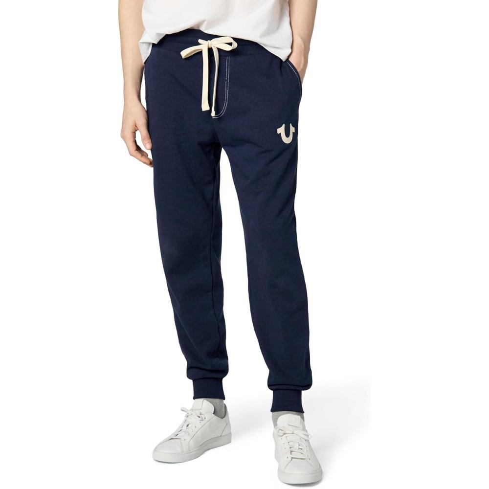 imageTrue Religion Mens Classic Logo Jogger SweatpantTrue Navy