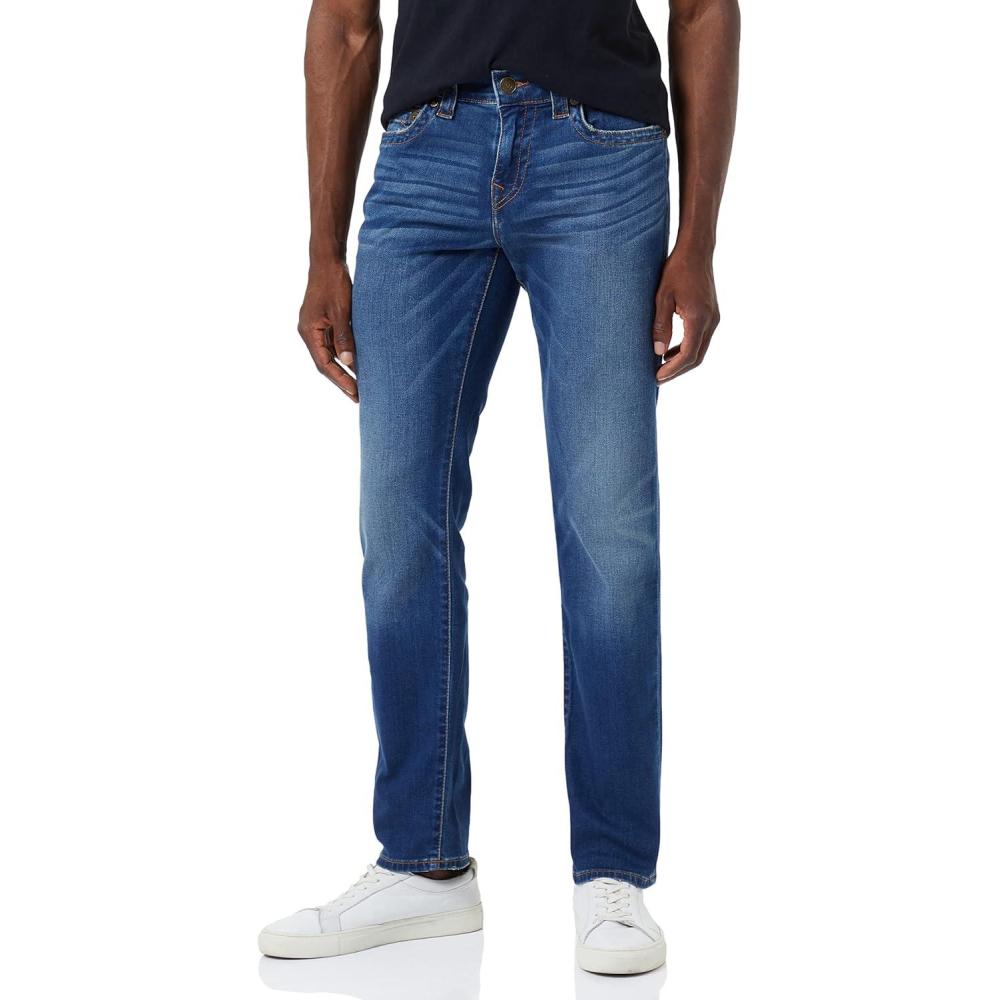imageTrue Religion Mens Geno Slim Fit JeanIndigo Lake