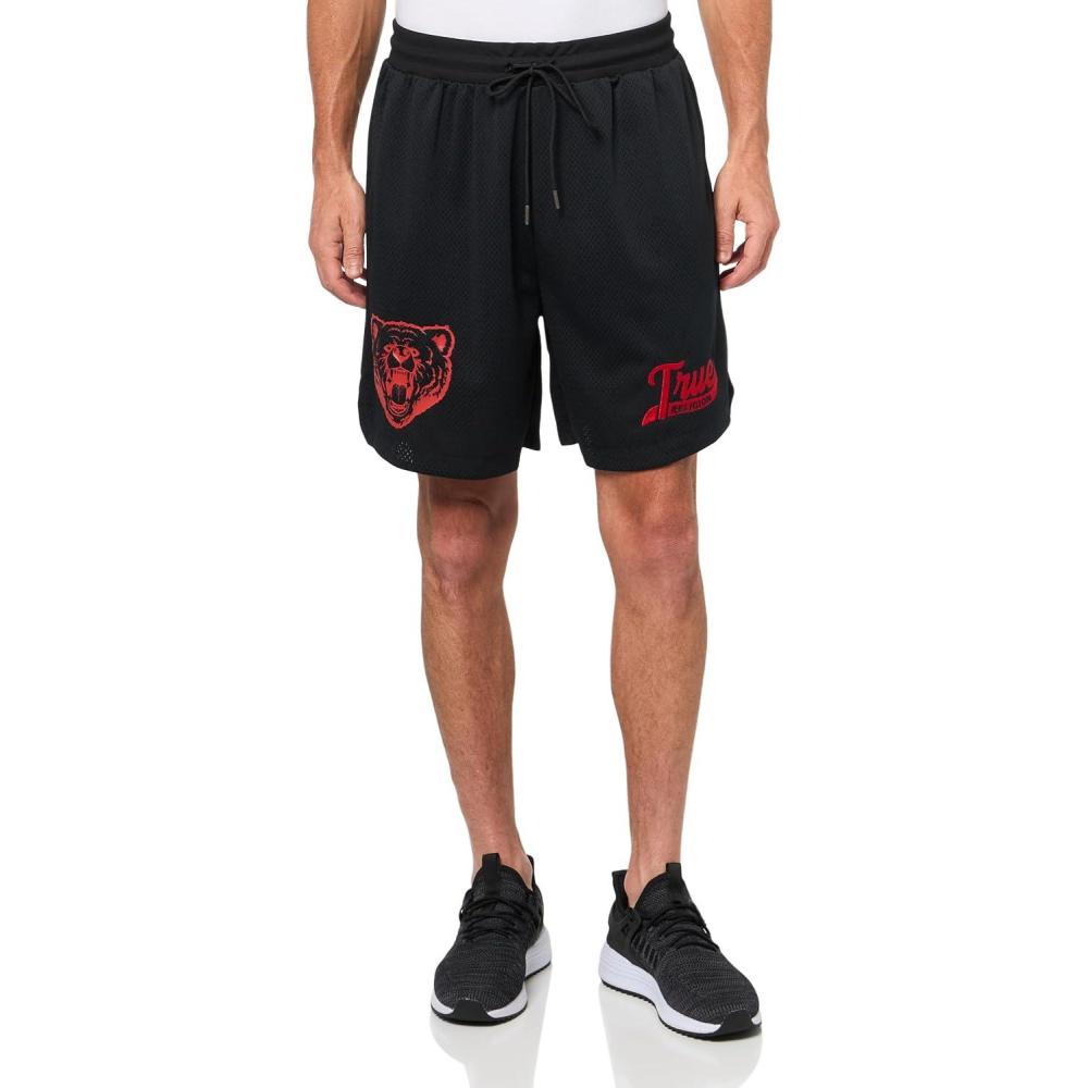imageTrue Religion Mens Mesh Basketball Shorts Lightweight Breathable Athletic Gym ShortsJet Black