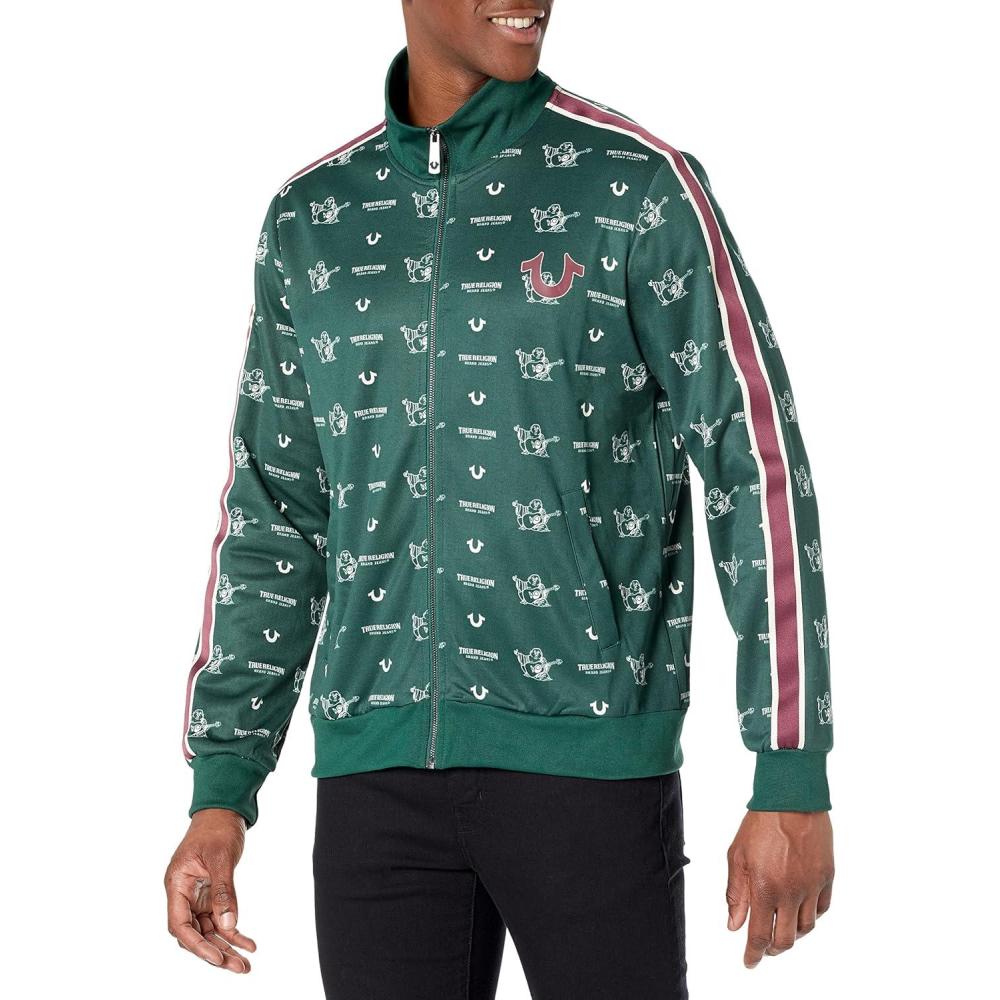 imageTrue Religion Mens Monogram Track JacketEmerald Green