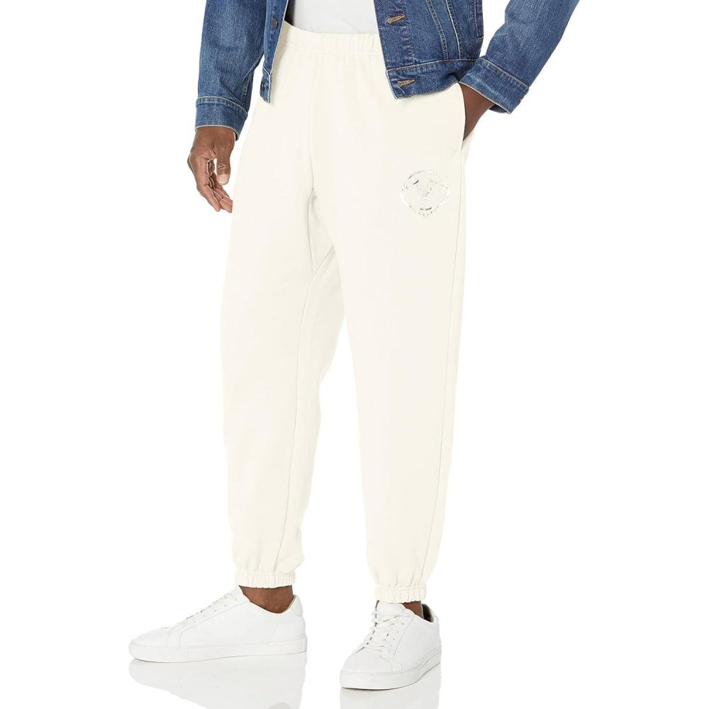 imageTrue Religion Mens Relaxed Buddha Face JoggerWinter White