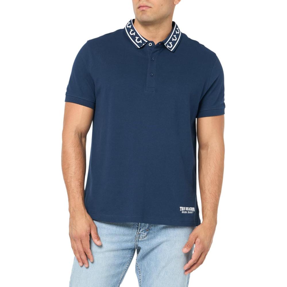 imageTrue Religion Mens Relaxed PoloDress Blue