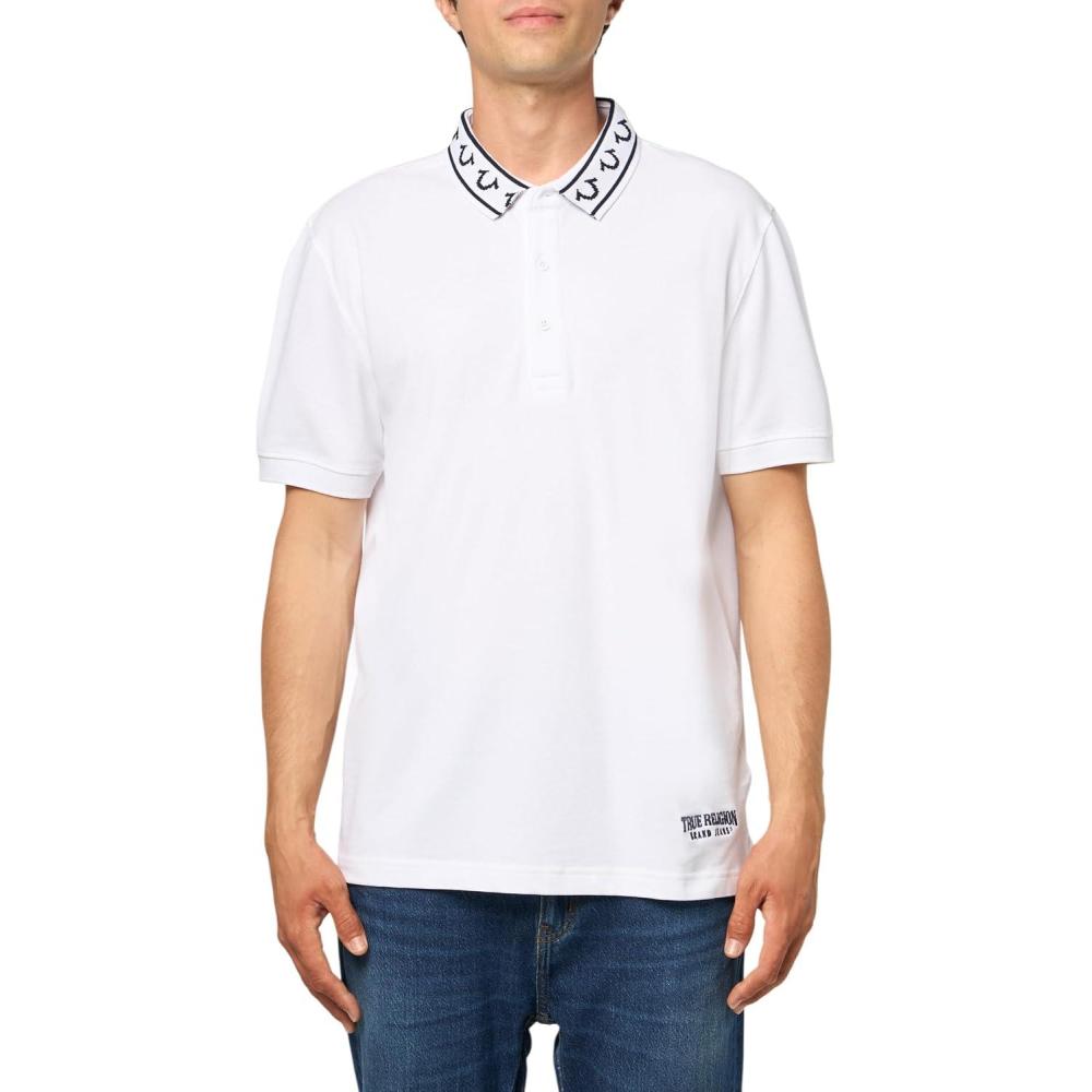 imageTrue Religion Mens Relaxed PoloOptic White