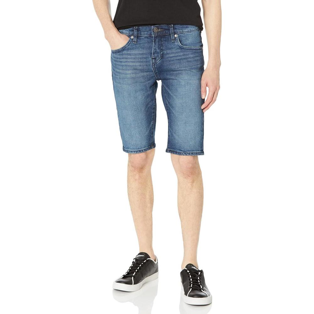 imageTrue Religion Mens Rocco Skinny Fit Denim ShortMedium Beach Trail