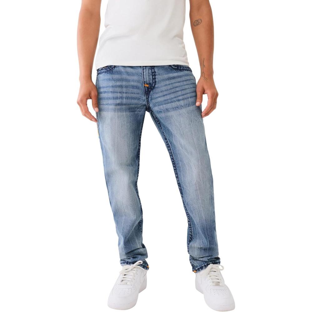 imageTrue Religion Mens Rocco Super T 12quot Flap with 32quot InseamCalico Medium Wash