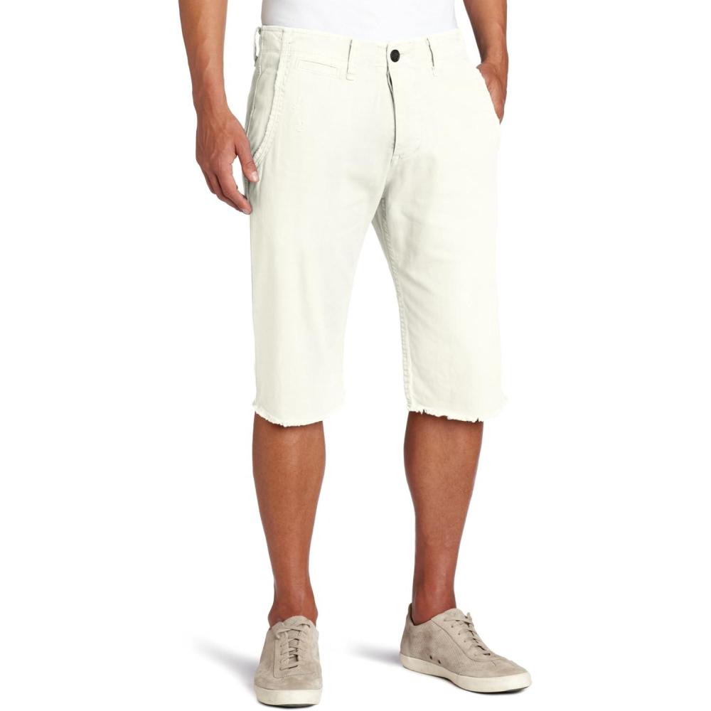 imageTrue Religion Mens Travis Phoenix Cut Off Chino ShortPz Optic White