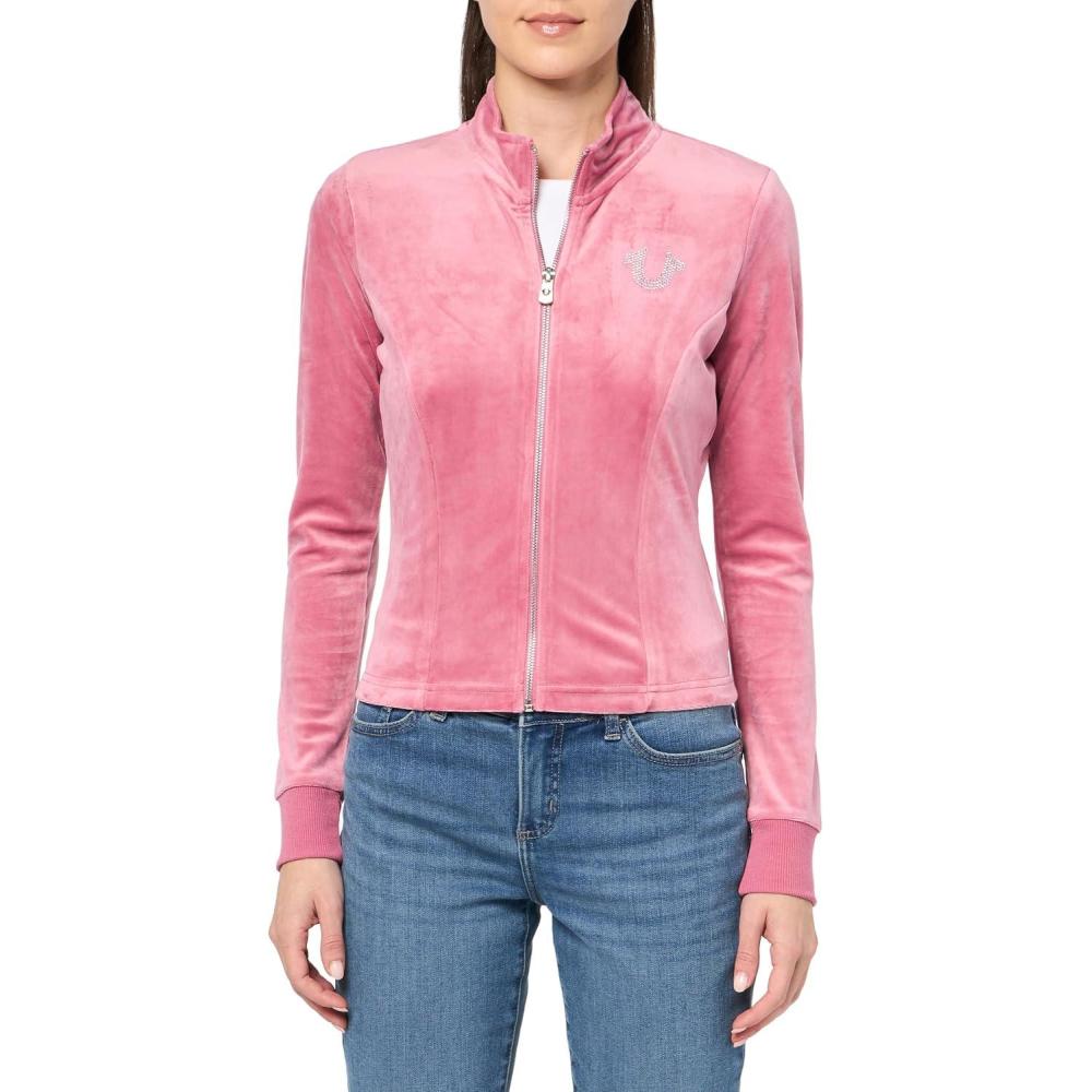 imageTrue Religion TR Velour Tracksuit Jacket for WomenHeather Rose