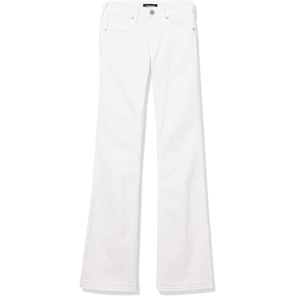 imageTrue Religion Womens Becca Mid Rise Bootcut Jeans  Premium Stretch Denim Flattering Ladies JeansOptic White