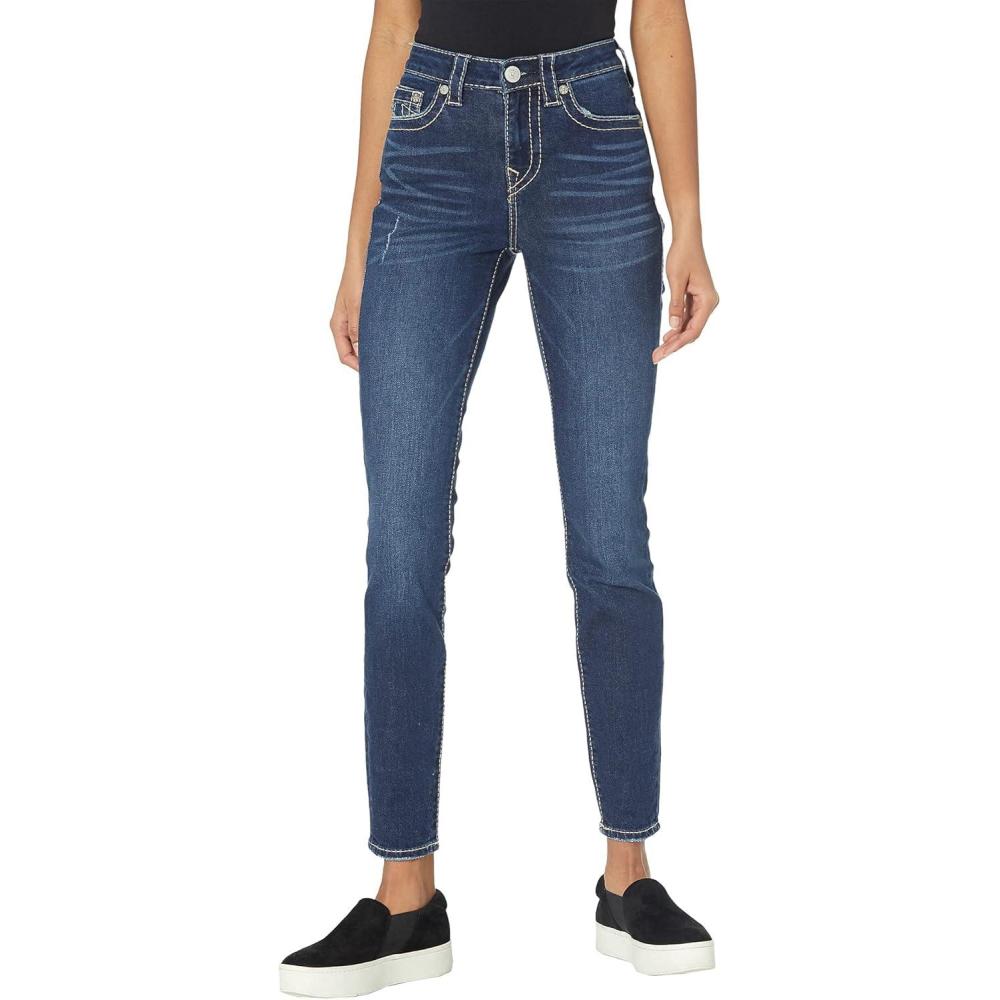 imageTrue Religion Womens Halle Super Skinny Midrise Big T JeanMedium Rewind
