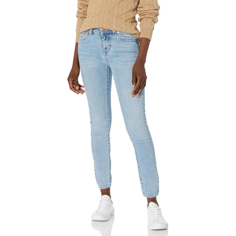 imageTrue Religion Womens Halle Super Skinny Midrise Big T JeanScenic Route