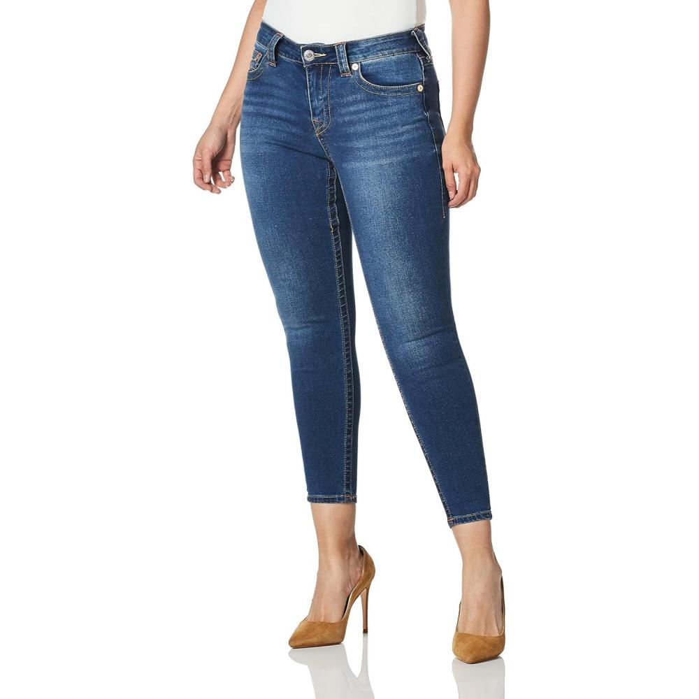 imageTrue Religion Womens Jennie Mid Rise Curvy Fit Skinny Ankle JeanCatcher