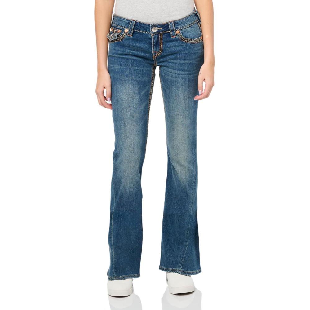 imageTrue Religion Womens Joey Lowrise Flare Super T JeanMarina