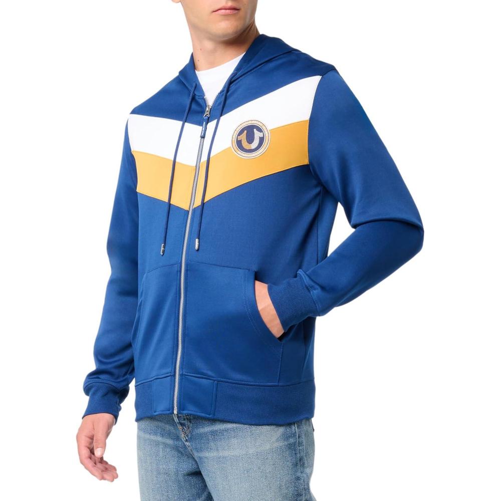 imageTrue Religion mens Chevy Zip Up HoodieEstate Blue