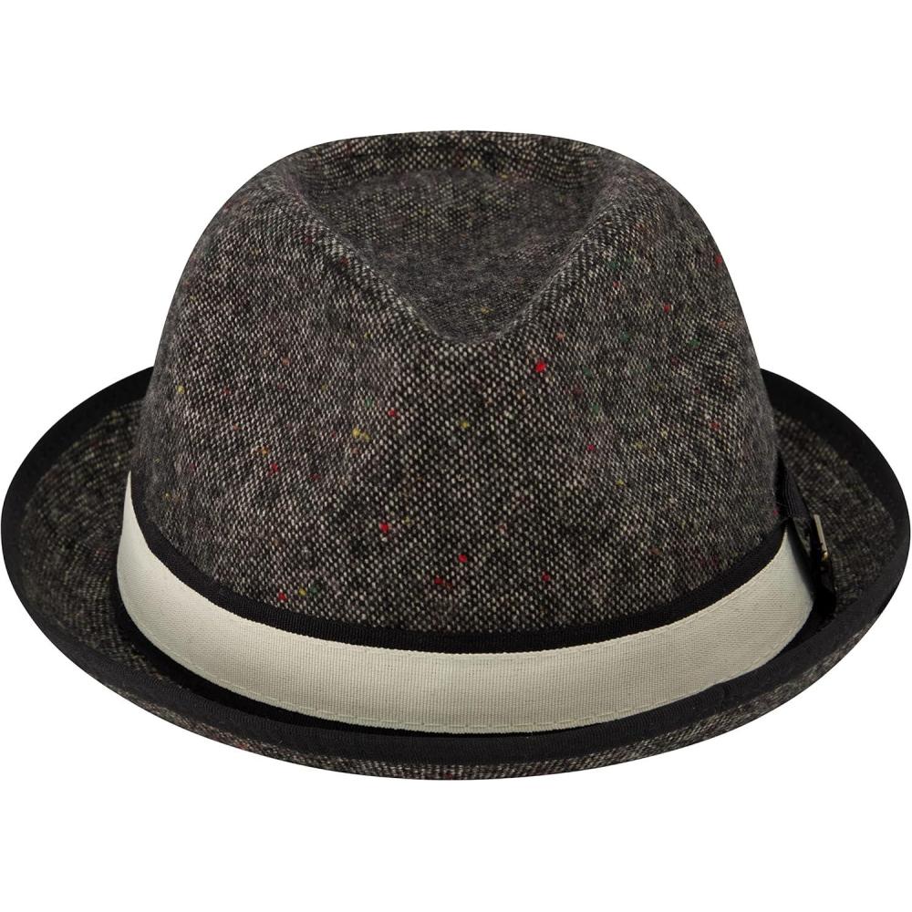 imageWildkin True Religion Fedora Hat Wide Brim Fedora Fashion Hat for Men and Women Grey