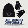 True Religion Beanie Hat and Touchscreen Glove Set(Black)