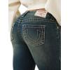 True Religion Billie Mid Rise Big T Straight Jeans for Women