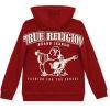 True Religion Boys Fleece Hoodies – Premium Zip Front & Pullover Sweatshirts, Stylish Design & Comfort(Red Dahlia Zip)