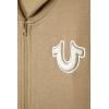 True Religion Boys Fleece Hoodies – Premium Zip Front & Pullover Sweatshirts, Stylish Design & Comfort(Tavertine White Zip)