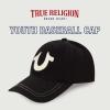 True Religion Boys Kids Baseball Hat with Large Horseshoe Logo(Black)