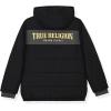 True Religion Boys Puffer Jackets – Premium Winter Coats With Stylish Design & Warmth(Black-grey)