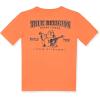 True Religion Boys Tee Shirts Short Sleeve Cotton T-Shirt for Boys Graphic Tees(Orange)