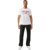 True Religion Buddha Arch Logo T-Shirt for Men – 100% Cotton Graphic Tee with Front & Back Print, Short Sleeve(Optic White)