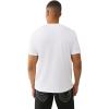 True Religion Buddha Arch Logo T-Shirt for Men – 100% Cotton Graphic Tee with Front & Back Print, Short Sleeve(Optic White)