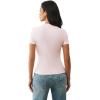 True Religion Crystal Buddha Short Sleeve Crew Tee for Women – Sparkling Women’s Graphic Tee with Iconic Stitching(Mary’s Rose)