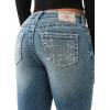 True Religion Crystal Jennie Big T Mid Rise Skinny Women Jeans | Flap Pockets & Premium Denim for Women