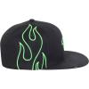 True Religion Flaming Baseball Cap Black Men’s Snapback Hat (One Size Fits Most)