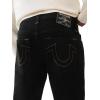 True Religion Geno SN No Flap Jeans for Men – 32″ – Black Denim Pants with Big T Stitching & Horseshoe Detail