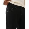 True Religion Geno SN No Flap Jeans for Men – 32″ – Black Denim Pants with Big T Stitching & Horseshoe Detail