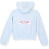True Religion Girls 2 Piece Fleece Hooded Jogger Set – Zip-Front Hoodie & Sweatpants Outfit(Dusty Blue)