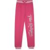 True Religion Girls 2 Piece Fleece Hooded Jogger Set – Zip-Front Hoodie & Sweatpants Outfit(Pink Varsity)