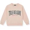 True Religion Girls 2 Piece Legging Sets – Fleece Sweatshirt & Bootcut Leggings Outfit, Glitter Print Design (Sizes 4-14)(Light Pink)