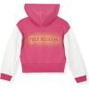 True Religion Girls 3 Piece Fleece Set – Hoodie, Tee Shirt & Jogger/Legging Outfit, Rhinestud & Foil Details (Sizes 4-14)(Pink Legging)