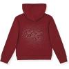 True Religion Girls 3 Piece Fleece Set – Hoodie, Tee Shirt & Jogger/Legging Outfit, Rhinestud & Foil Details (Sizes 4-14)(Red Cargo)