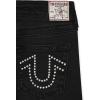 True Religion Girls Fashion Jeans – Premium Designer Denim Pants for Kids, Wide Leg, Cargo, Flare (Sizes 7-14)(Black Studs)